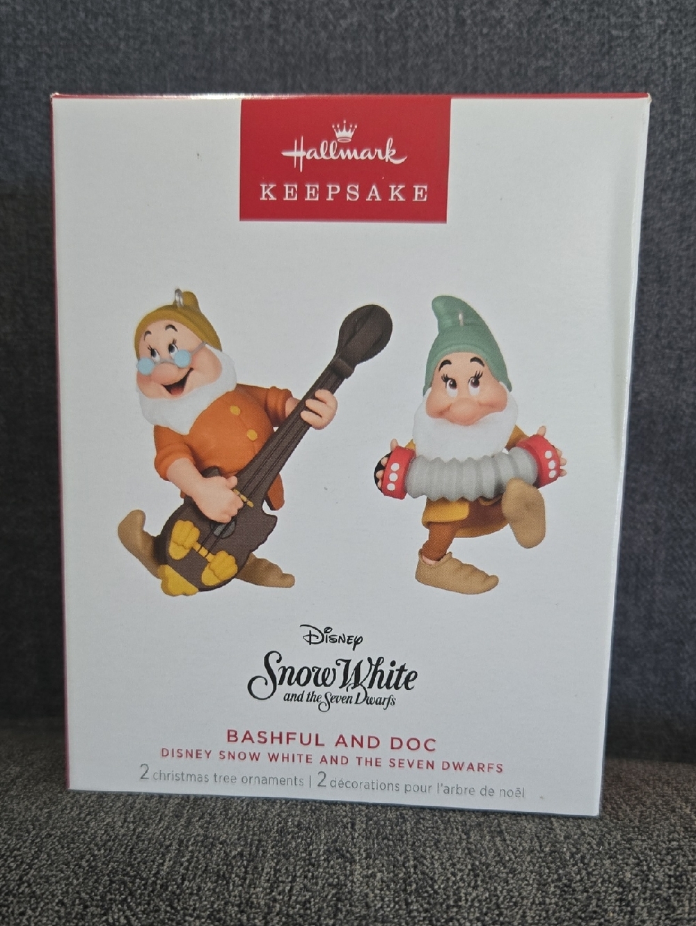 Hallmark Keepsake Disney Snow White and the Seven Dwarfs Bashful & Doc Ornaments